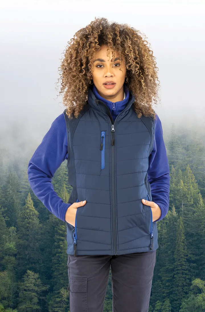 Black compass padded soft shell gilet 4