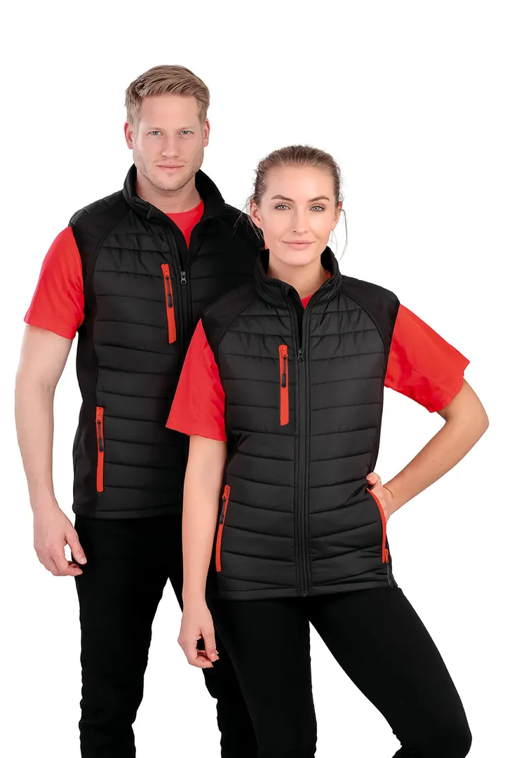 Black compass padded soft shell gilet 5