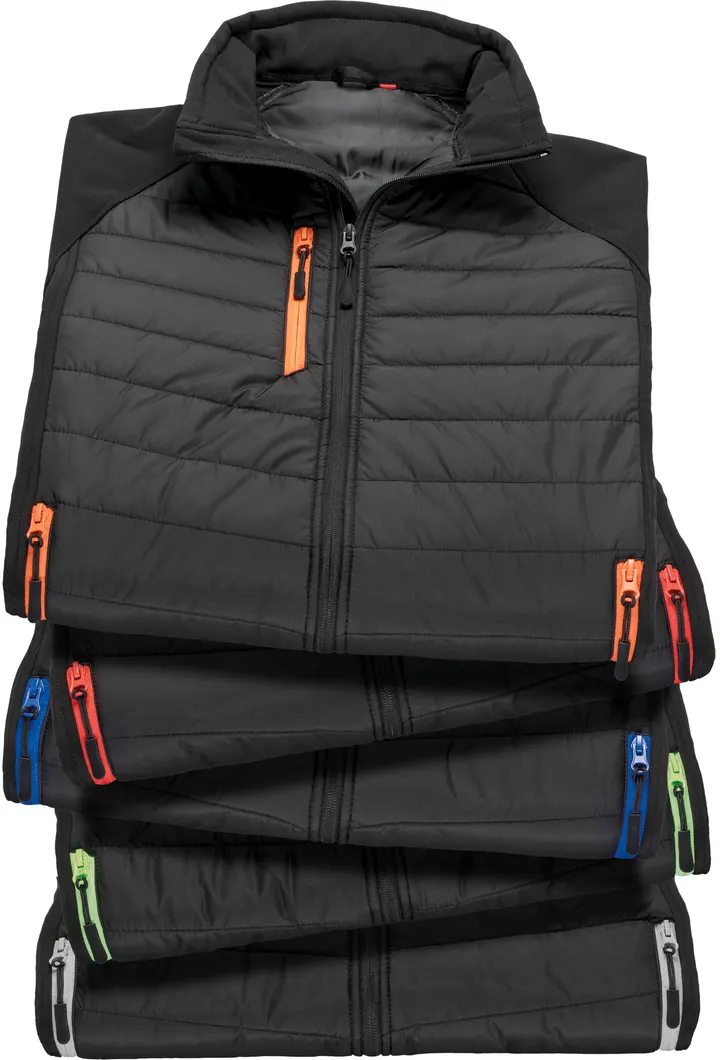 Black compass padded soft shell gilet 6