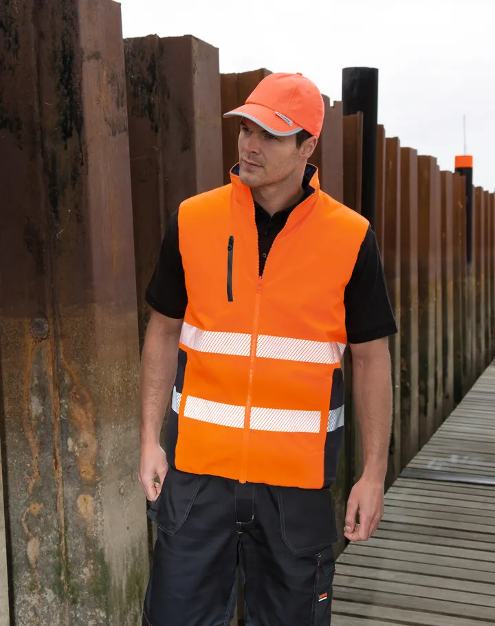 Reversible soft padded safety gilet 1