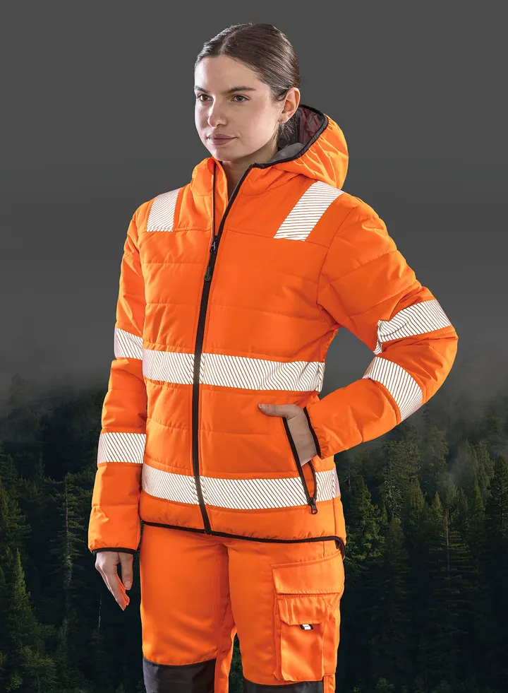 Sicherheitsjacke aus wattiertem, recyceltem Ripstop 3