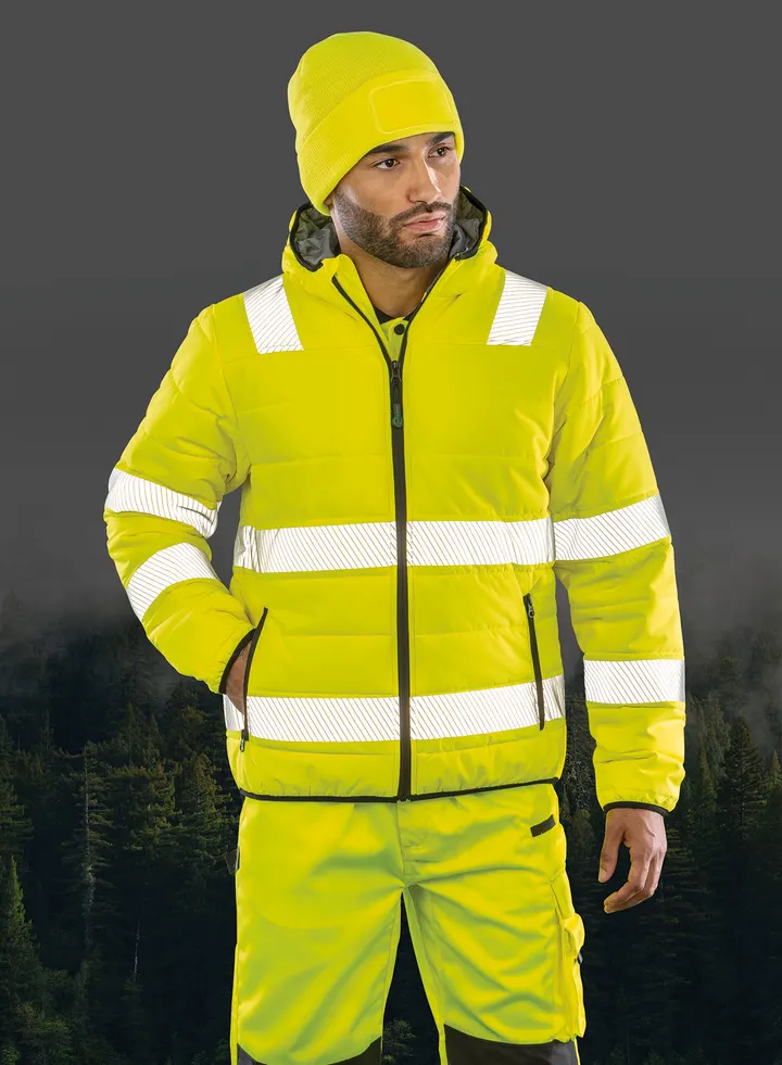 Sicherheitsjacke aus wattiertem, recyceltem Ripstop 1