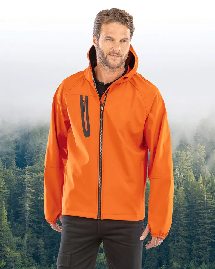 Veste Softshell 3 couches recyclée à capuche unisexe 1