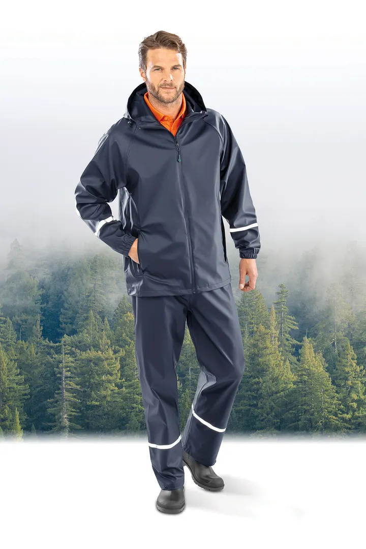Veste imperméable Prism PU avec bandes réfléchissantes 11