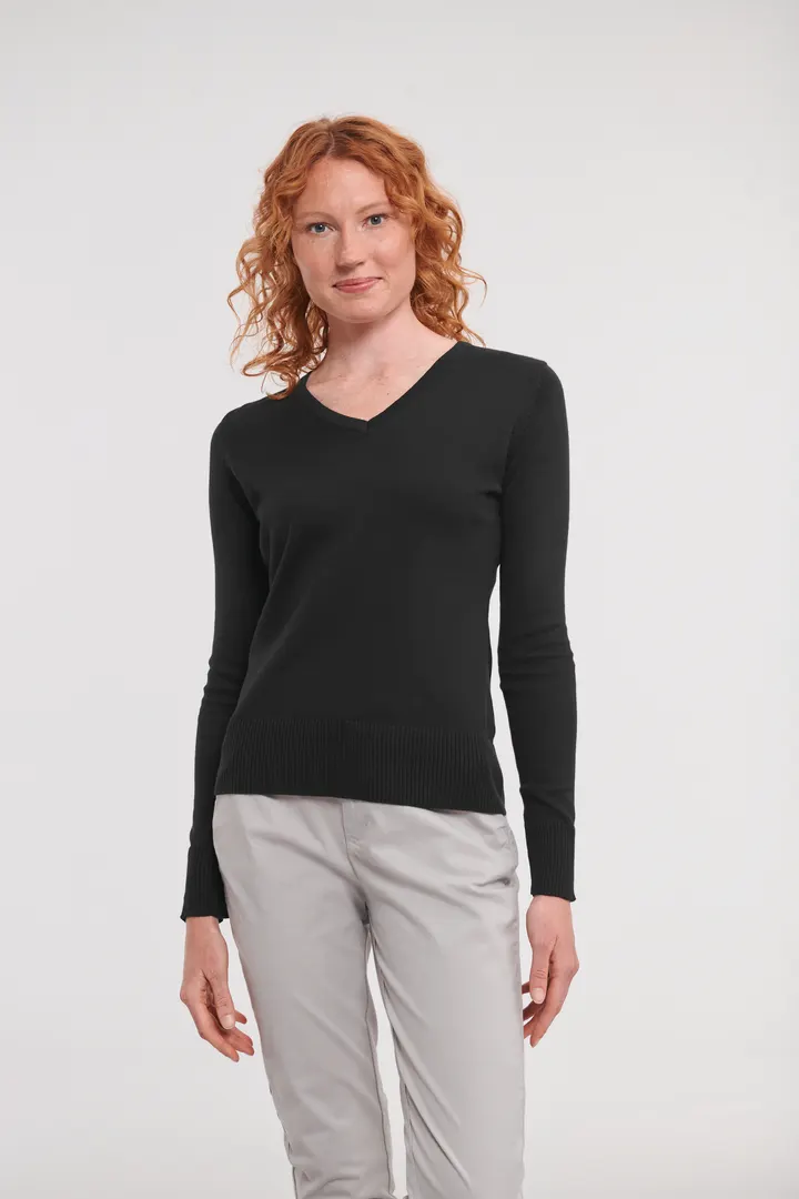 Pullover femme col v 4