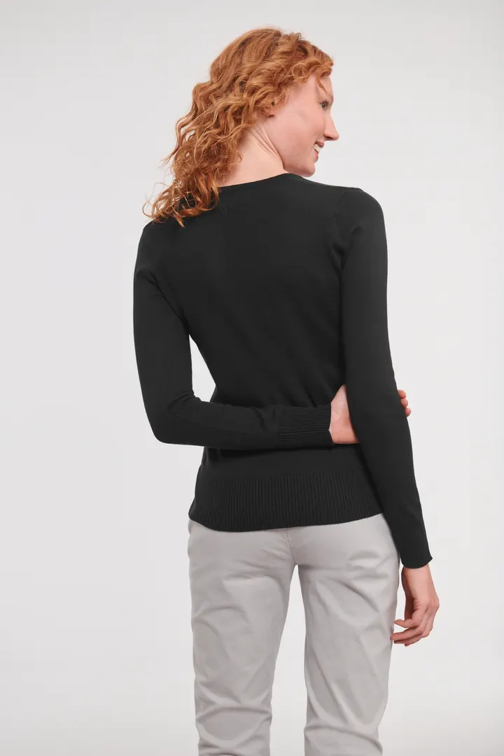 Ladies' V-neck Knitted Pullover