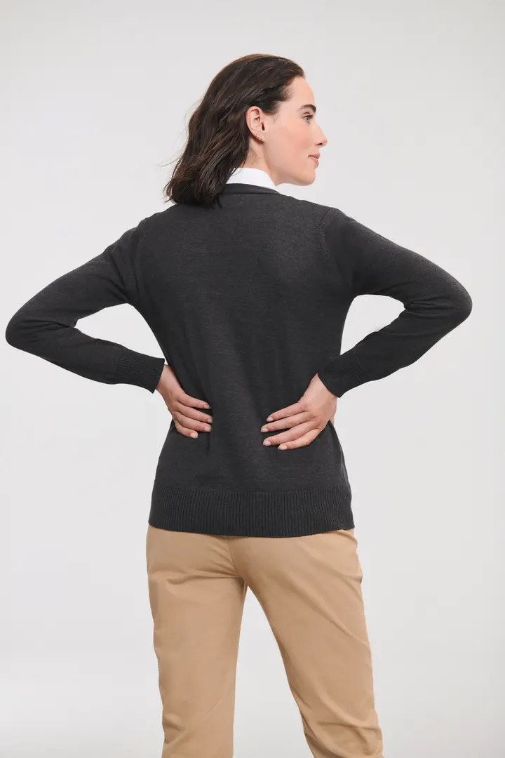 Ladies' V-neck Knitted Cardigan 2