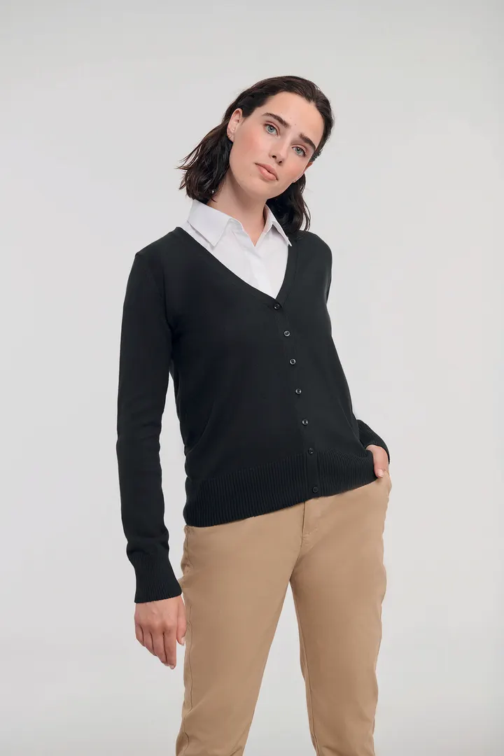 Ladies' V-neck Knitted Cardigan
