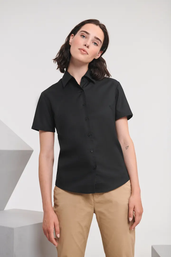 Ladies Short Sleeve Easy Care Oxford Shirt 3