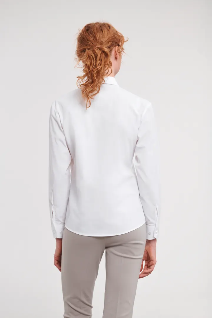 Chemise femme popeline polycoton manches longues