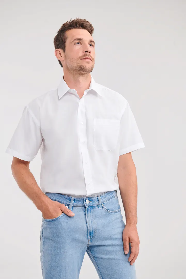 Men's Ss Polycotton Popelinehemd 2