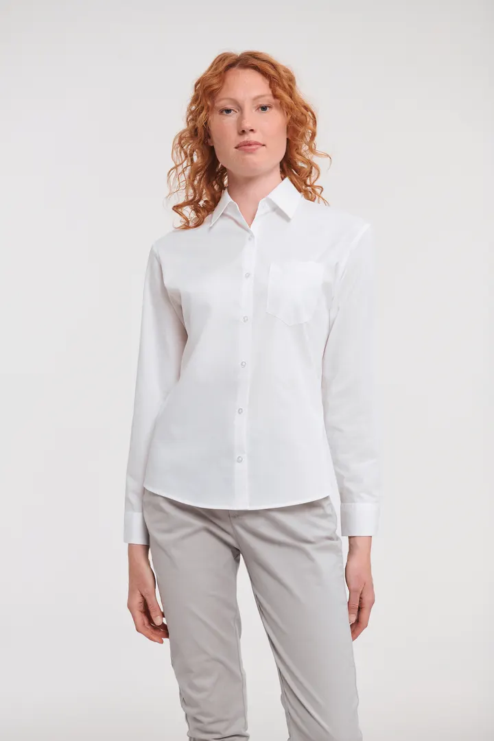Chemise femme popeline pur coton manches longues 2