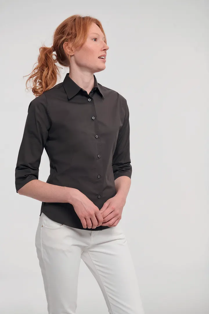 Ladies' 3/4 Sleeve Easy Care Fitted Shirt 3