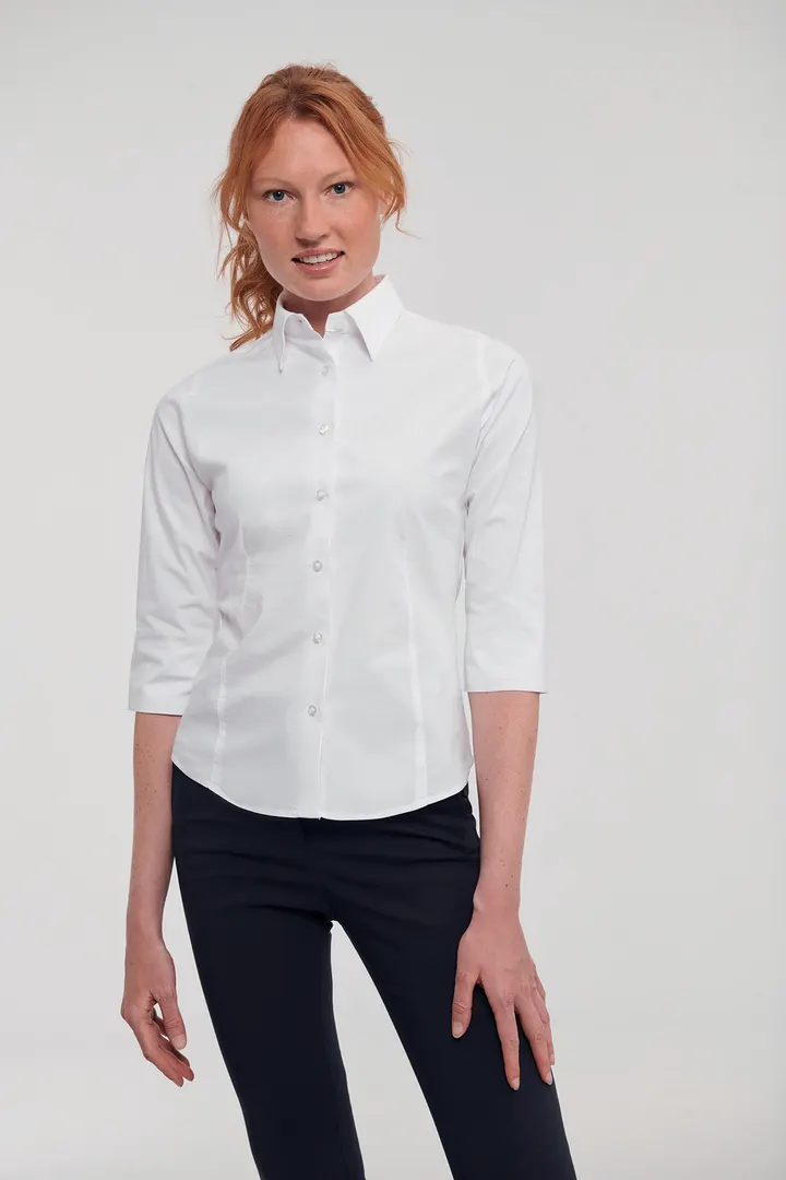 Ladies' 3/4 Sleeve Easy Care Fitted Shirt 1
