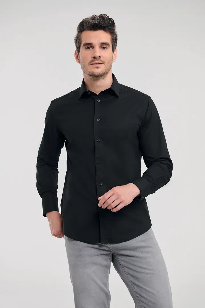 Men's Long Sleeve Easy Care Fitted Shirt 2