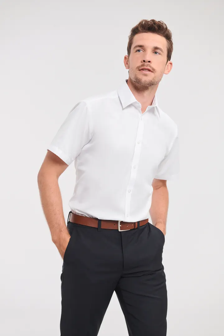 Men's Short Sleeve Herringbone Shirt 2