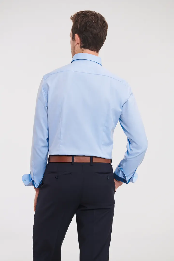 Long sleeve herringbone shirt 1
