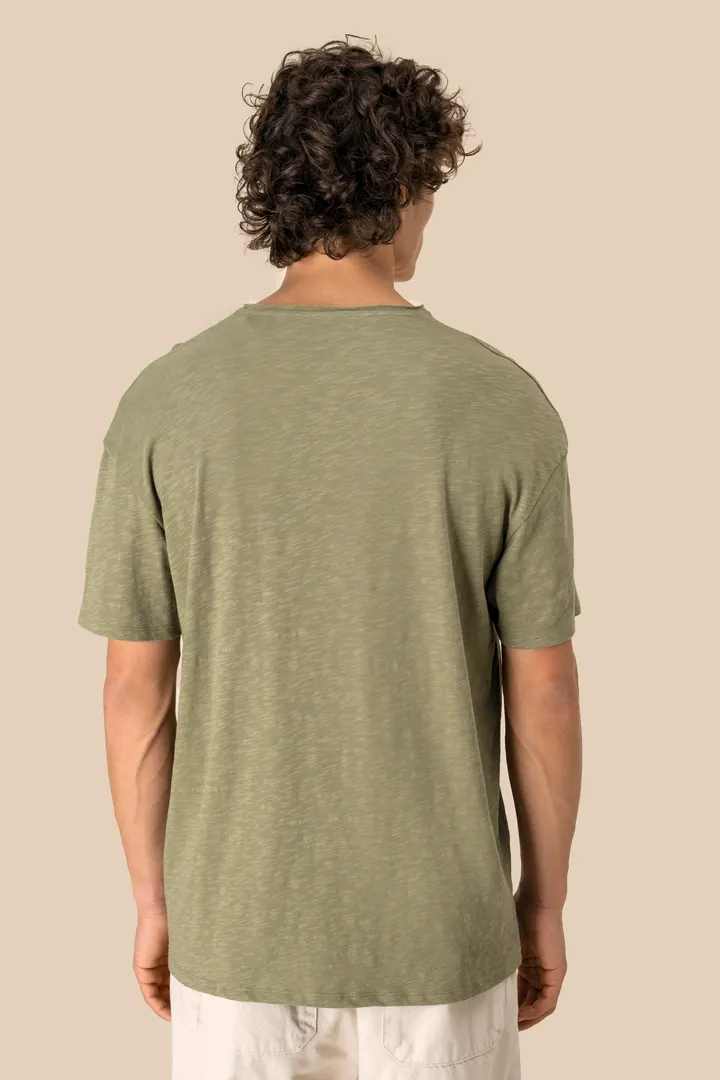T-shirt écoresponsable col slub à épaules tombantes homme 5