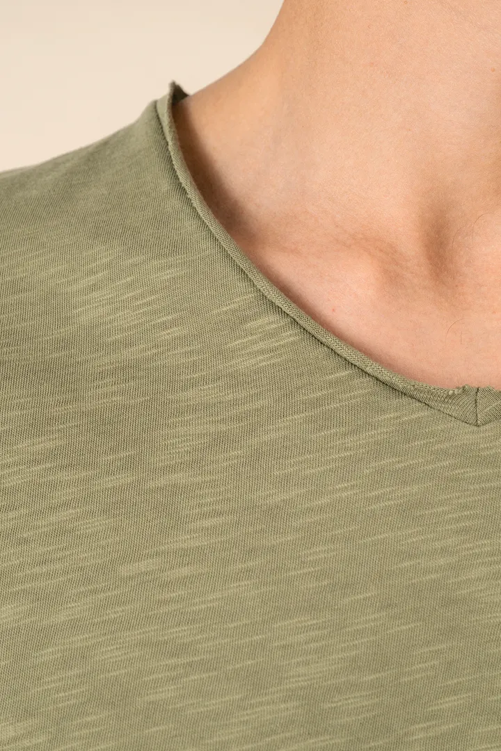 T-shirt écoresponsable col slub à épaules tombantes homme 7