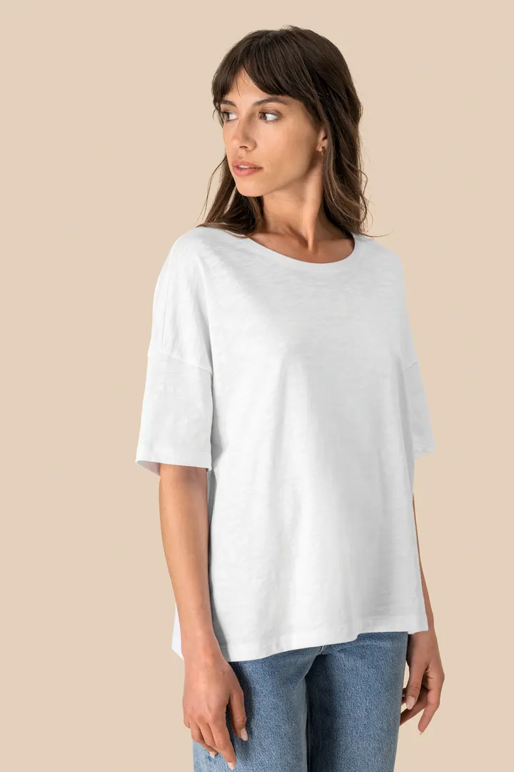 T-shirt écoresponsable slub oversize femme 3