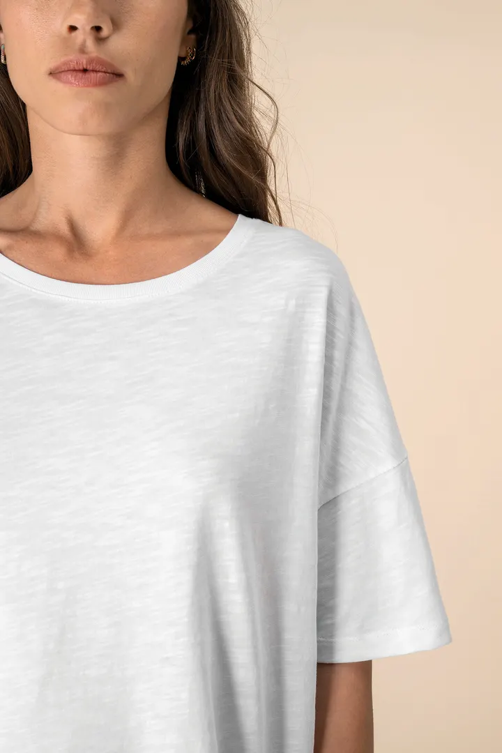 T-shirt écoresponsable slub oversize femme 5