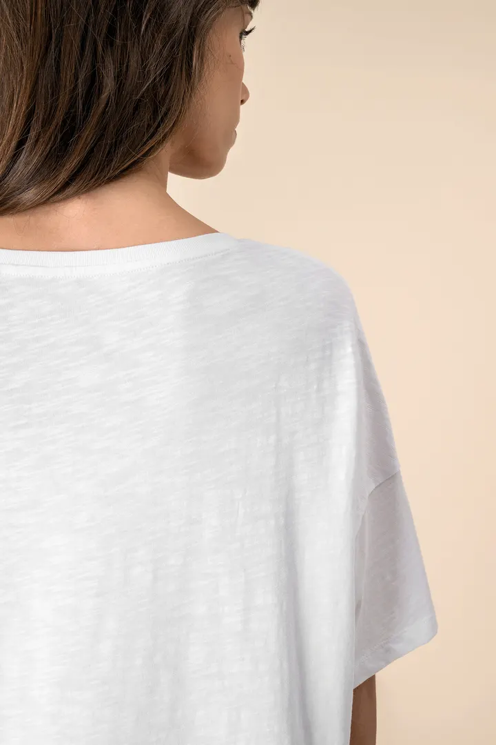 T-shirt écoresponsable slub oversize femme 8