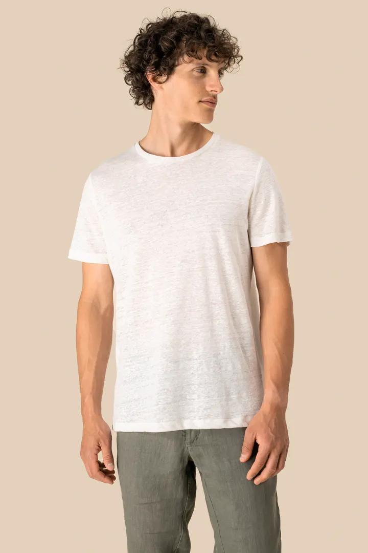 Herren-T-Shirt aus Leinen mit Rundhalsausschnitt 3