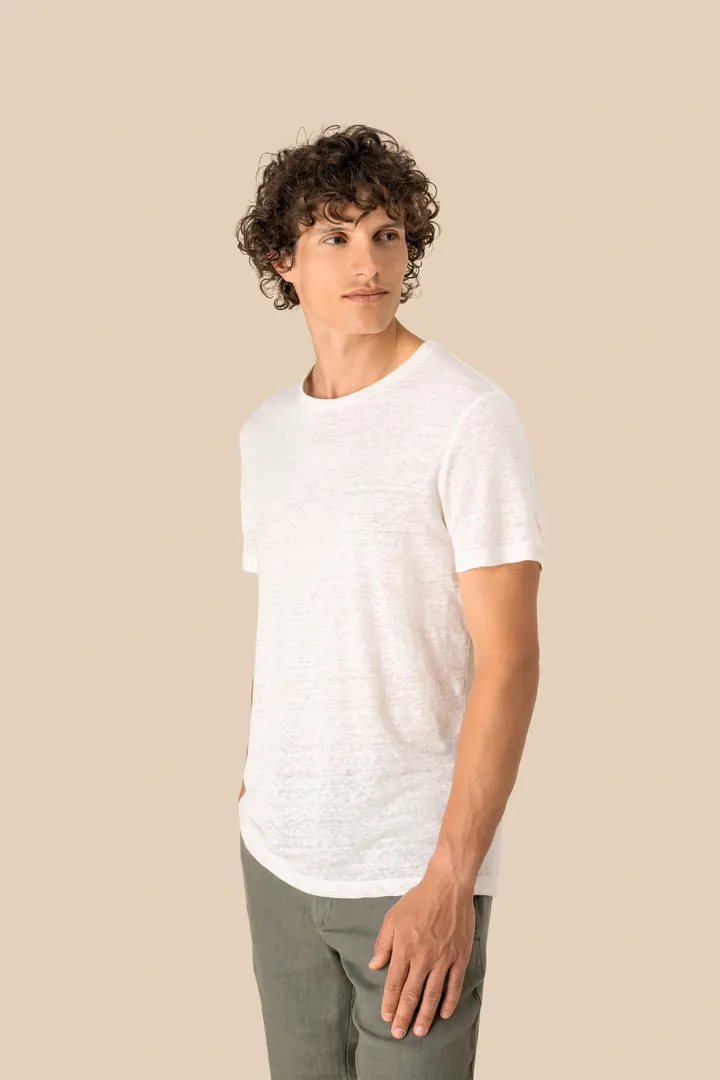 Herren-T-Shirt aus Leinen mit Rundhalsausschnitt 4