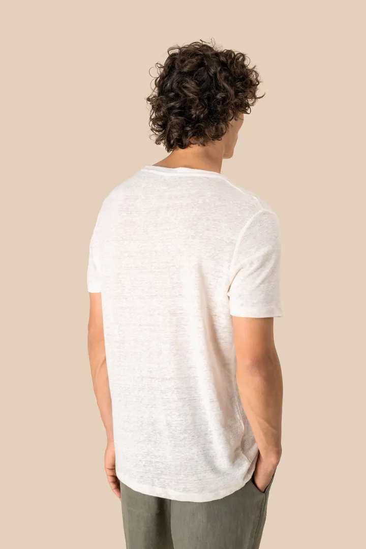 Herren-T-Shirt aus Leinen mit Rundhalsausschnitt 5