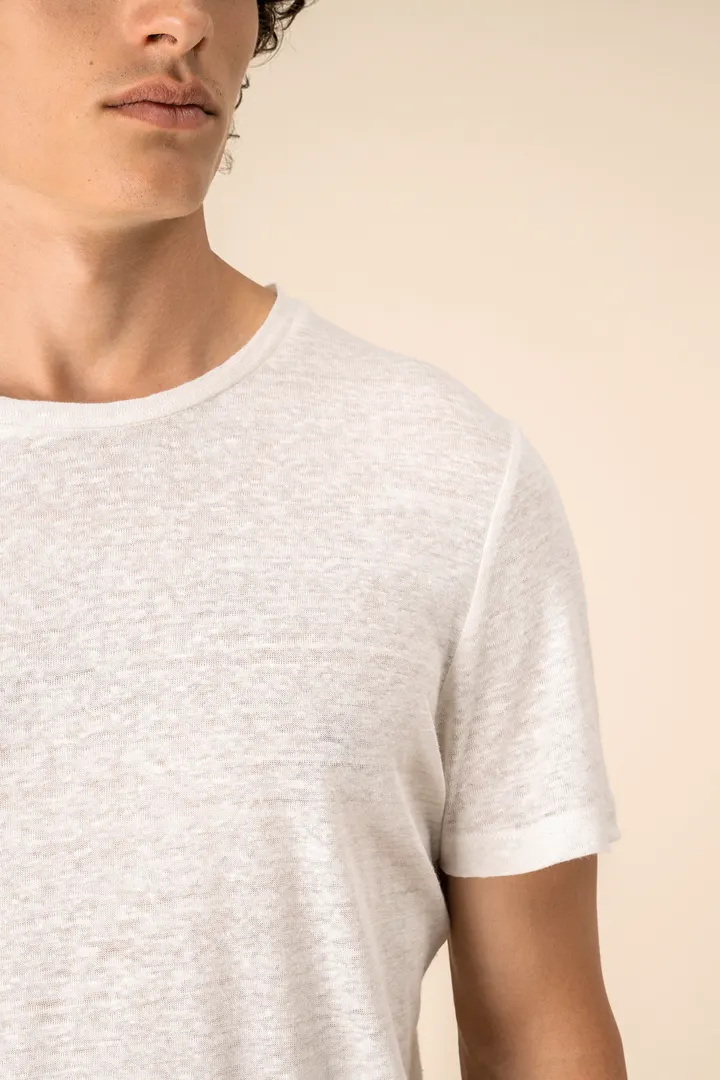 Herren-T-Shirt aus Leinen mit Rundhalsausschnitt 6
