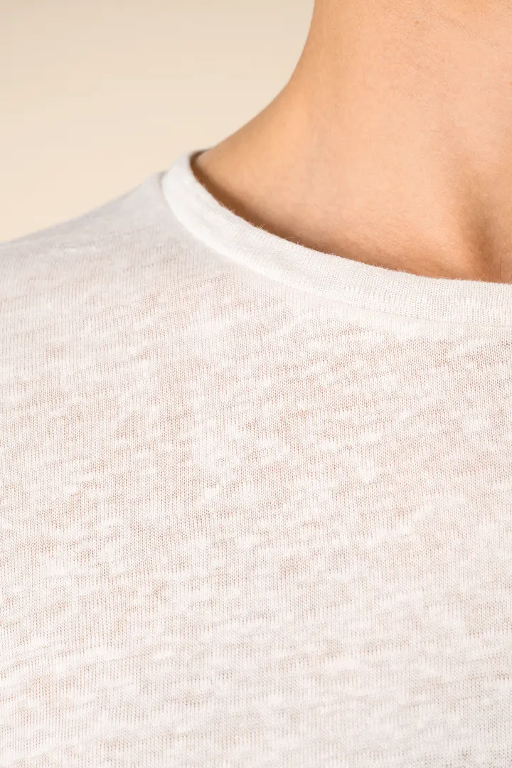 Herren-T-Shirt aus Leinen mit Rundhalsausschnitt 7