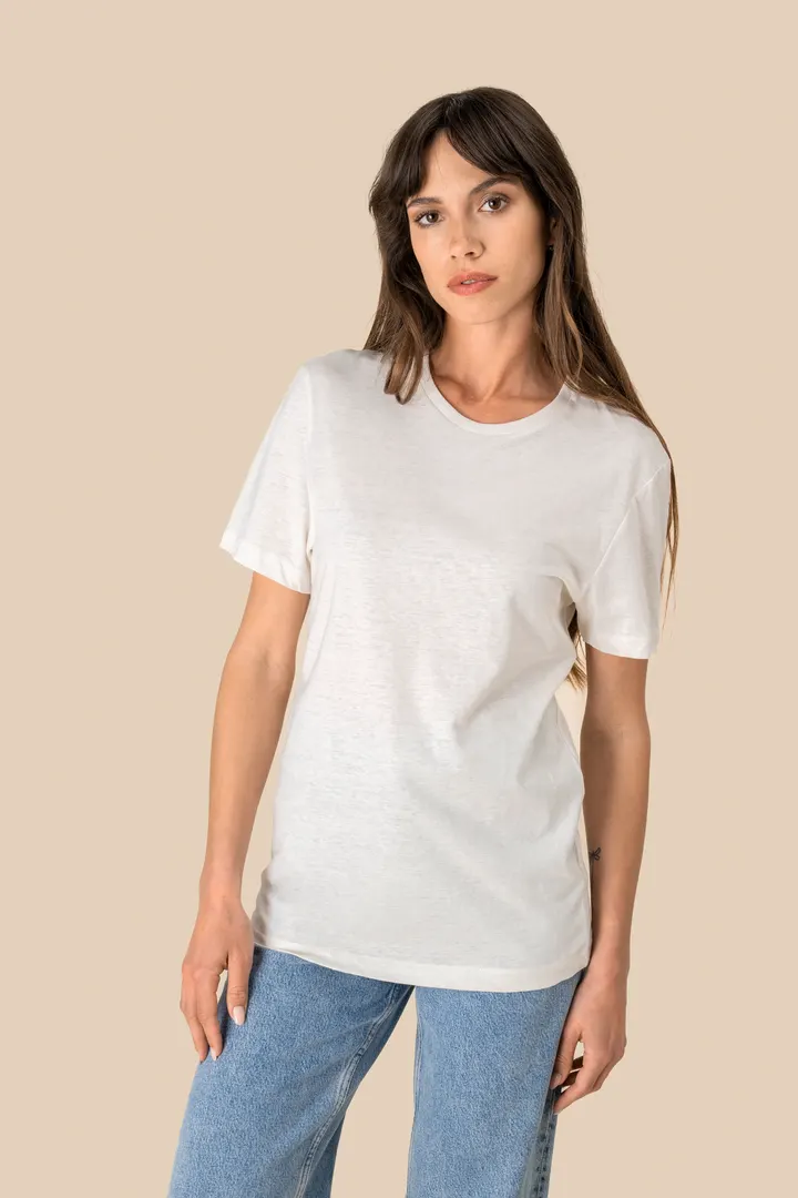 T-shirt écoresponsable en coton bio et lin unisexe 4