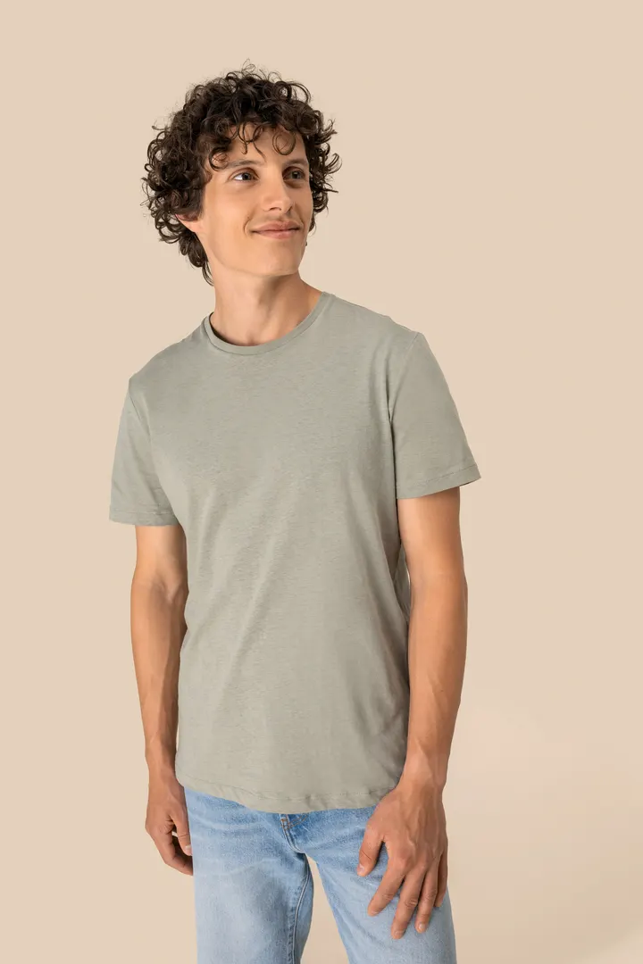 T-shirt écoresponsable en coton bio et lin unisexe 5