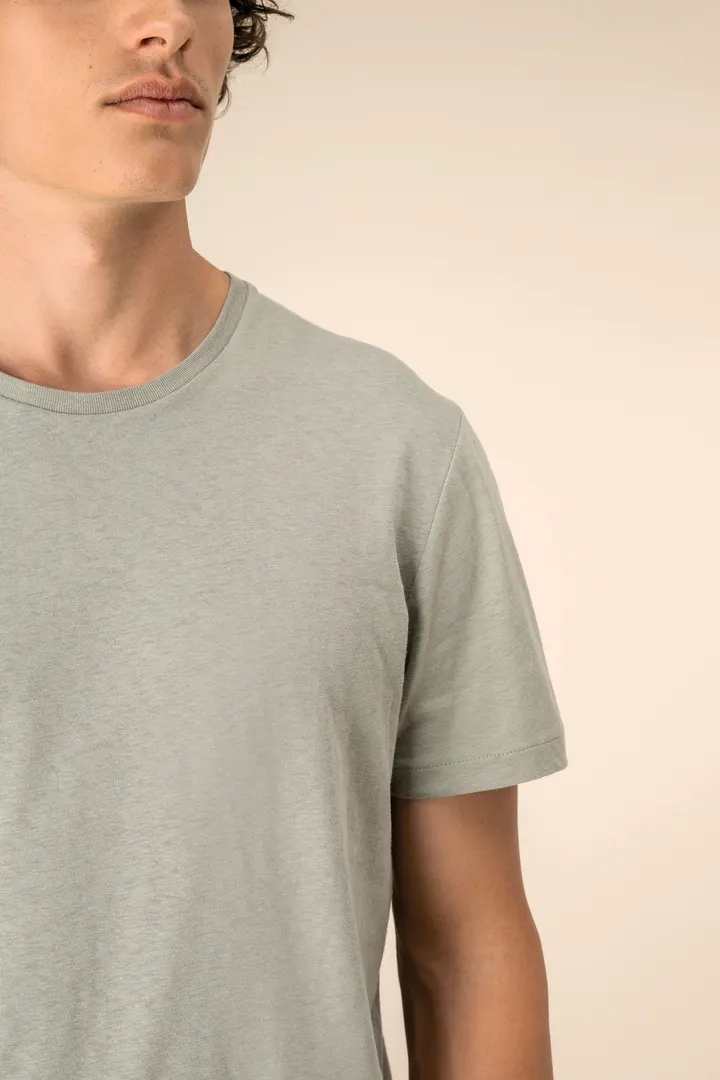 T-shirt écoresponsable en coton bio et lin unisexe 7