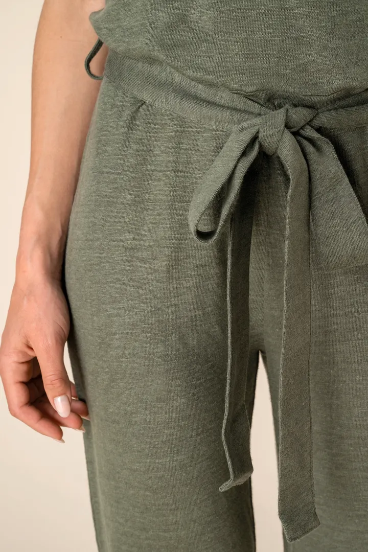 Overall aus Leinenstrickstoff mit kurzen Ärmeln für Damen 6