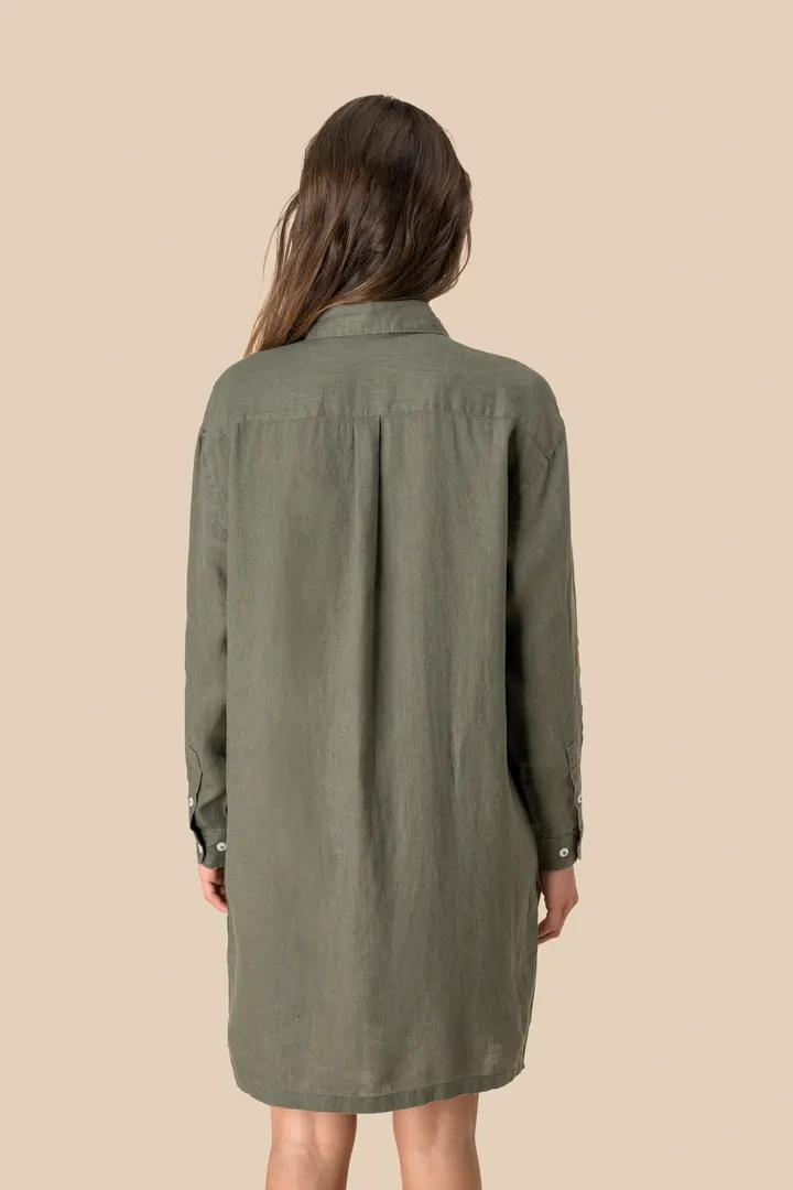 Robe chemise en lin femme 3