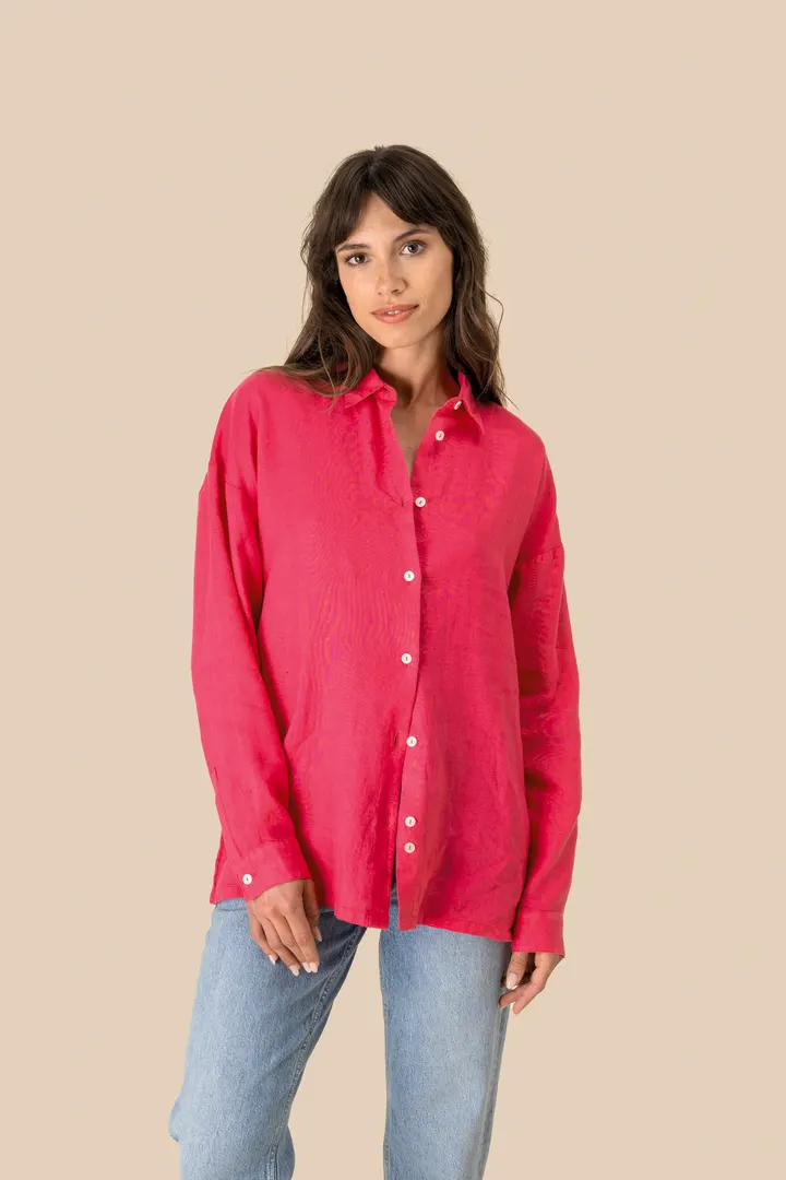 Chemise oversize en lin femme 3