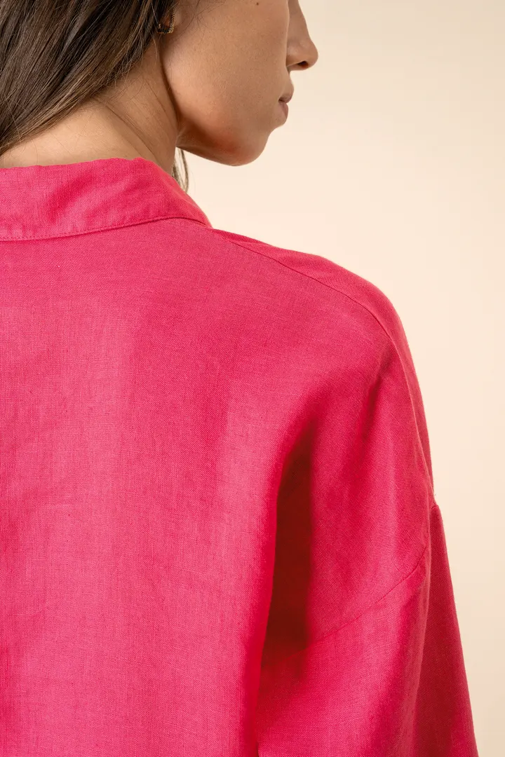 Chemise oversize en lin femme 7