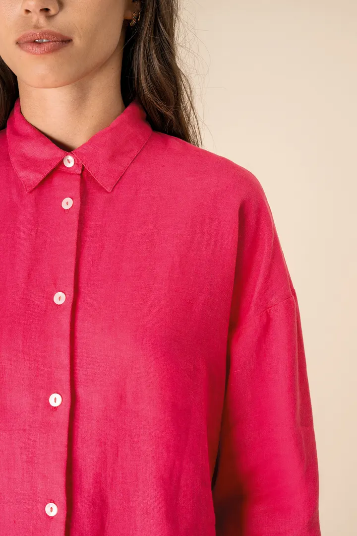 Chemise oversize en lin femme 8