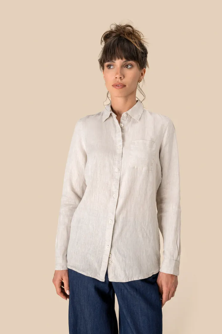 Leinen-Bluse für Damen 6