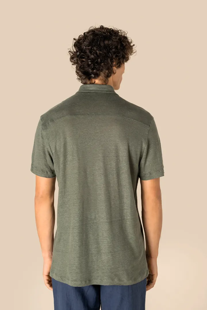 Chemise à manches courtes en lin homme 4