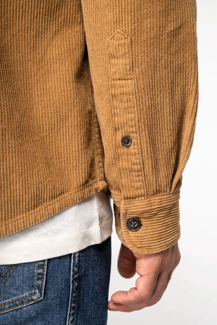 Surchemise écoresponsable délavée en velours côtelé homme 3