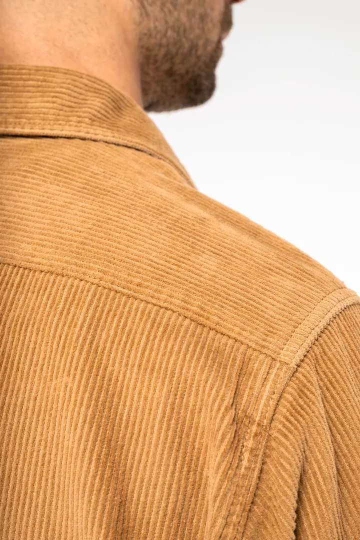 Surchemise écoresponsable délavée en velours côtelé homme 1