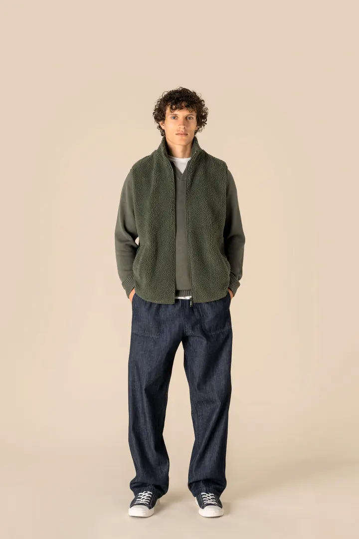 Ärmellose Sherpa-Jacke für Herren 9