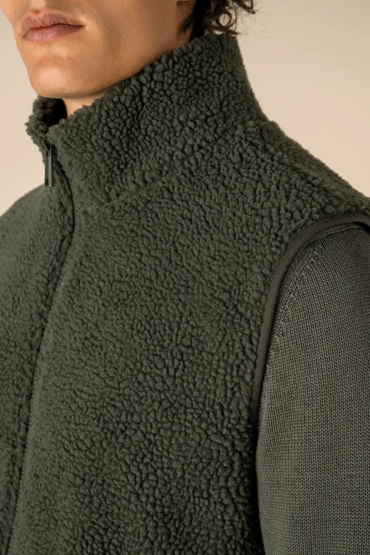 Ärmellose Sherpa-Jacke für Herren 7