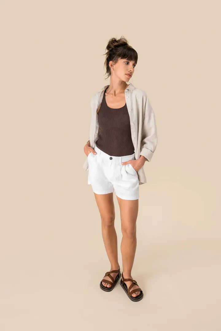 Leinenshorts für Damen 2