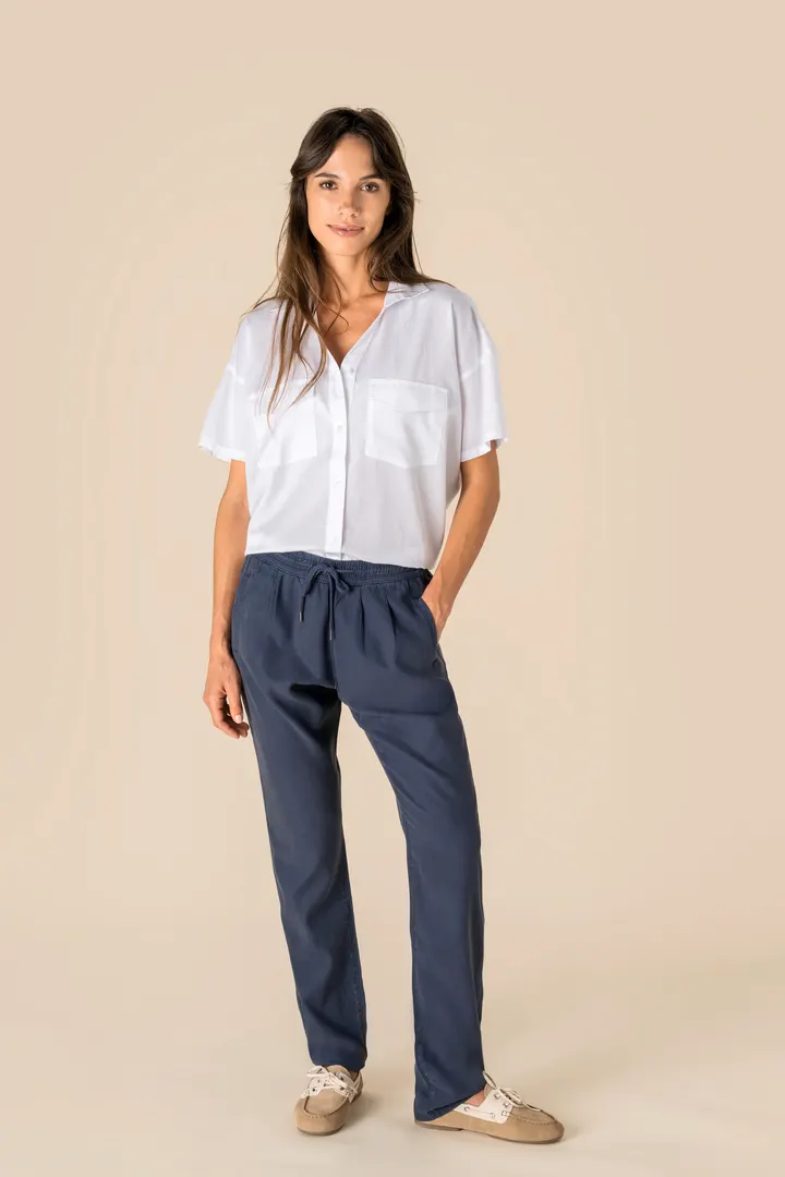 Umweltfreundliche ausgewaschene Damenhose aus Lyocell 2