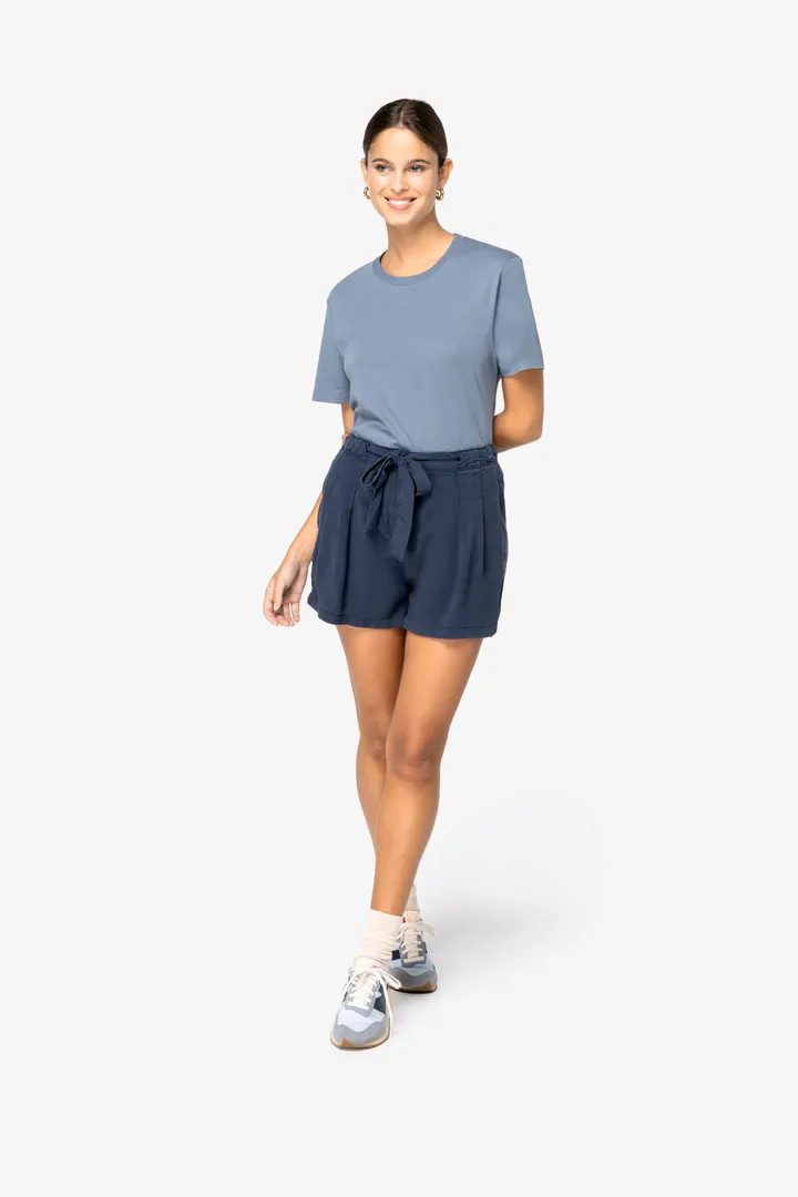 Short écoresponsable délavé en lyocell femme 3