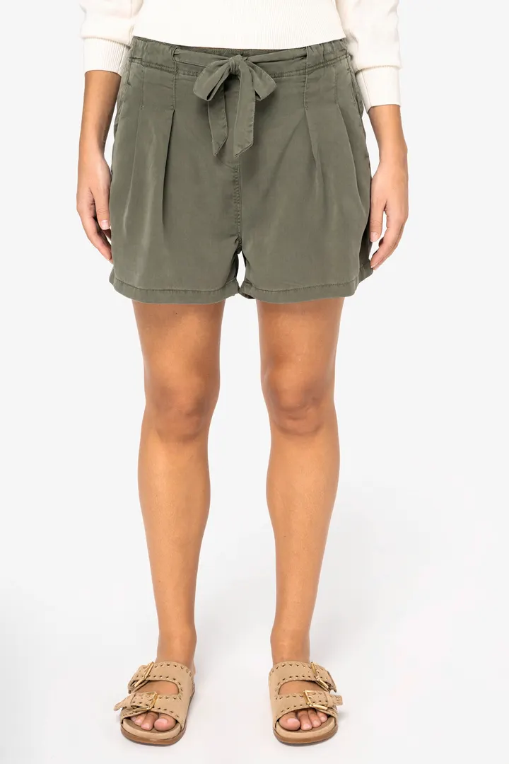 Short écoresponsable délavé en lyocell femme 6
