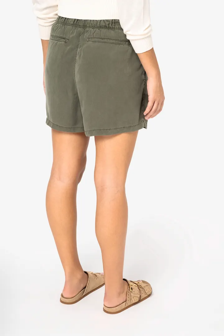 Short écoresponsable délavé en lyocell femme 7